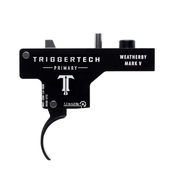 Triggertech Triggertech Weatherby Mark V Primary Curved Trigger 1.5 - 4 lb Black - $229.99 at Optics Planet