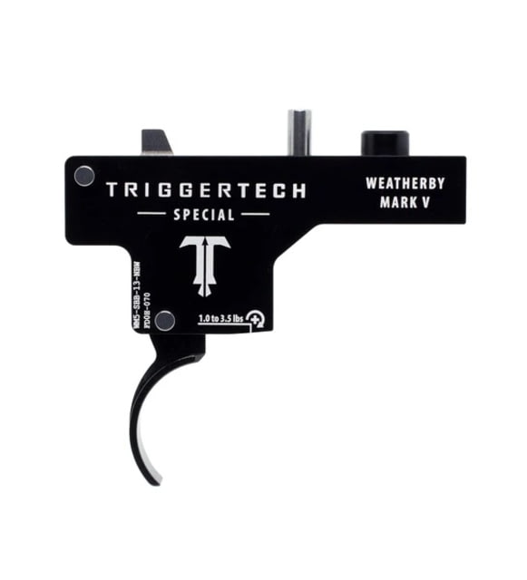 Triggertech Triggertech Weatherby Mark V Special Curved Trigger 1 - 3.5 lb Black - $269.99 at Optics Planet