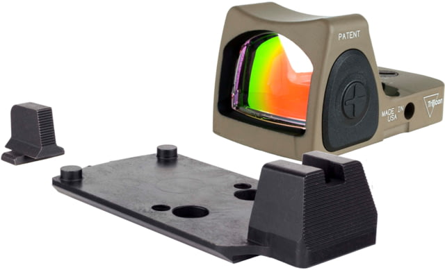 Trijicon Dual Defense RMR Type 2 1x Reflex Red Dot Sight w/ M17/18 Mount No Tritium 1x 3.25 MOA Reticle FDE