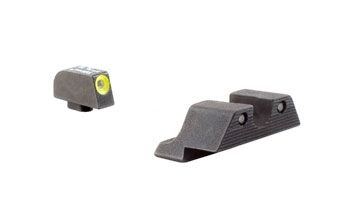 USED Trijicon Large Frame Hd Night Sight Set - Yellow Front & Rear Outline For Glock Models 20 21 29 30 36 40 and 41 GL104Y EDEMO3 Used Condition Fair - Trijicon