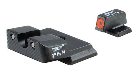 USED Trijicon Heavy Duty Night Sight Set S&W M&P Shield/Shield Plus/Shield 2.0 Green/Orange EDEMO5 Used Condition Like New - Trijicon