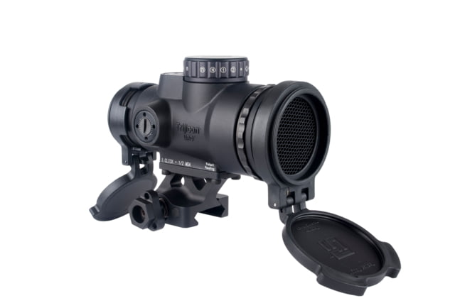Trijicon MRO HD Patrol Adjustable LED 68 MOA Reticle w/ 2.0 MOA Red Dot Full Co-Witness Quick Release Mount with Q-LOC Technology AC32070 Black