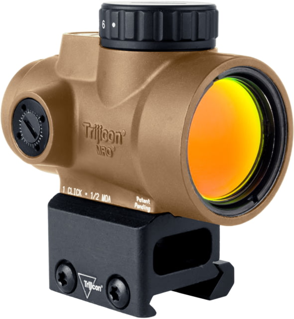 Trijicon MRO SD 1x25mm Reflex Red Dot Sight 2.0 MOA Adjustable w/ Full Co-witness Mount Anodized Coyote Brown