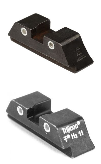 USED EDEMO Trijicon Bright & Tough 3 Dot Night Sight Set Green Front & Yellow Rear - For Glock 17/17L/19/22/23/24/26/27/33/34/35/38/39 - GL01 - GL01Y - Trijicon