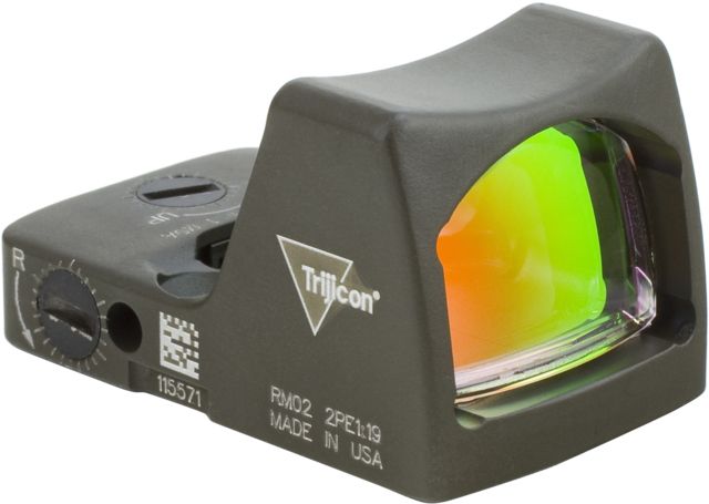 Trijicon RM01 RMR Type 2 LED Red Dot Sight 1x16mm 3.25 MOA Red Dot No Mount Hard Anodized ODG
