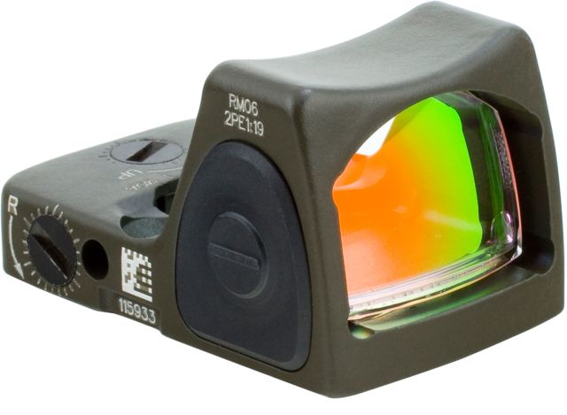 Trijicon RMR Type 2 Adjustable Red Dot Sight 6.5 MOA Red Dot No Mount Cerakote OD Green