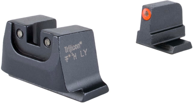 Trijicon Suppressor/Optic Height Sight Set with Orange Front/Black Rear & Green Tritium - for M&P C.O.R.E, M&P M2.0 Optics Ready, Black, 601148 by USA Trijicon Pistol Tritium & Fiber Optic Night Sights