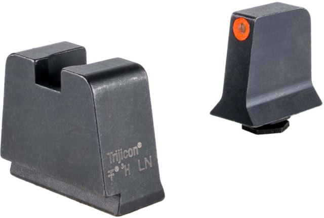 USED Trijicon Suppressor/Optic Height Sight Set Orange Front/Metal Rear & Green Front Lamp Glock 42 43 43x 43e 48 Black - Trijicon