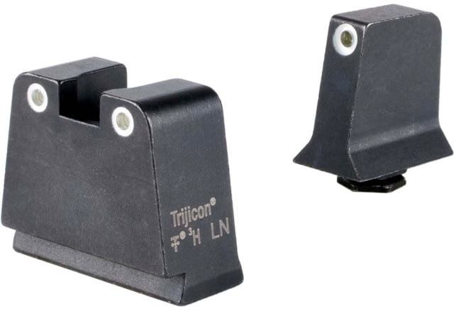 EDEMO Trijicon Suppressor/Optic Height Sight Set White Front/White Rear & Green Lamp Glock 42 43 43x 43e 48 Black  EDEMO1 - Trijicon
