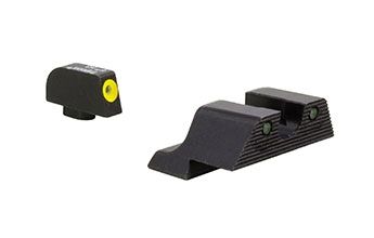 EDEMO Trijicon HD XR Night Sight Set Yellow Front Outline Glock 17 17L 19 22 23 24 25 26 27 28 31 32 33 34 35 37 38 39 Black  EDEMO3 - Trijicon