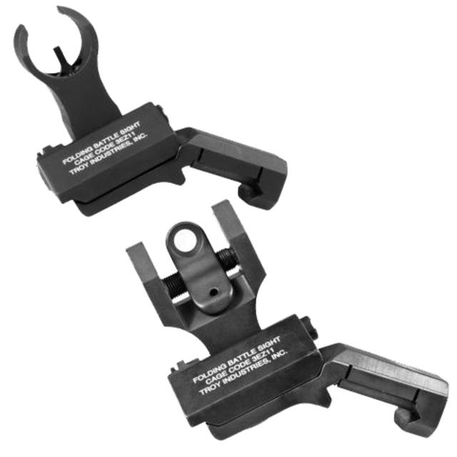 USED Troy Ind SSIG45SHRBT 45 Degree Folding BattleSights HK Front And Round Rear Black SSIG45SHRBT EDEMO7 Used Condition Like New - Troy