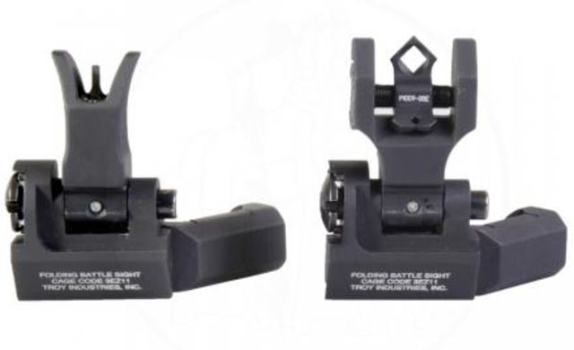 USED Troy Top Mounted Deployable Front and Rear Sight Black SSIG-45S-MDBT-00 EDEMO4 Used Condition Fair - Troy
