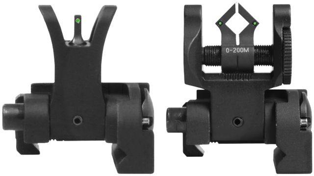 EDEMO Troy Tritium M4 Top Mounted Deployable Front and Rear Sight Black SSIG-MCM-STBT-01 EDEMO5 - Troy