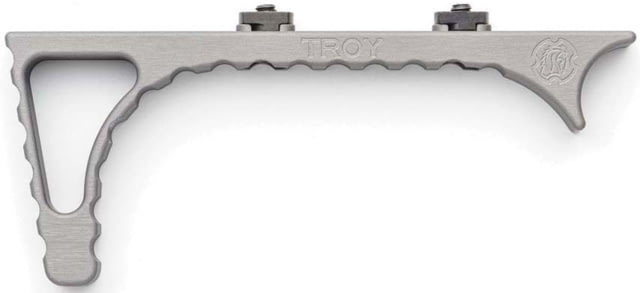 Troy OpticsPlanet Exclusive Angled MLOK Foregrip AR-15 Aluminum Grey - Troy