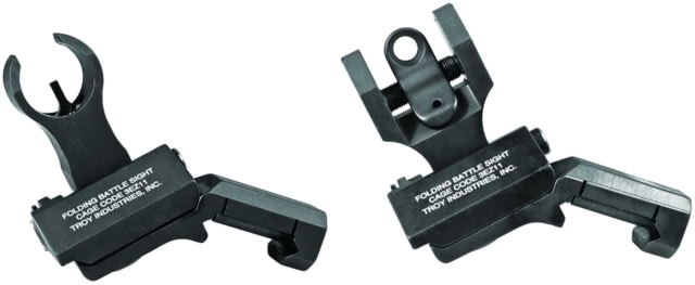 Troy Tritium 45deg Flip Up Offset Sight Set HK Front & Round Rear Black One Size - Troy