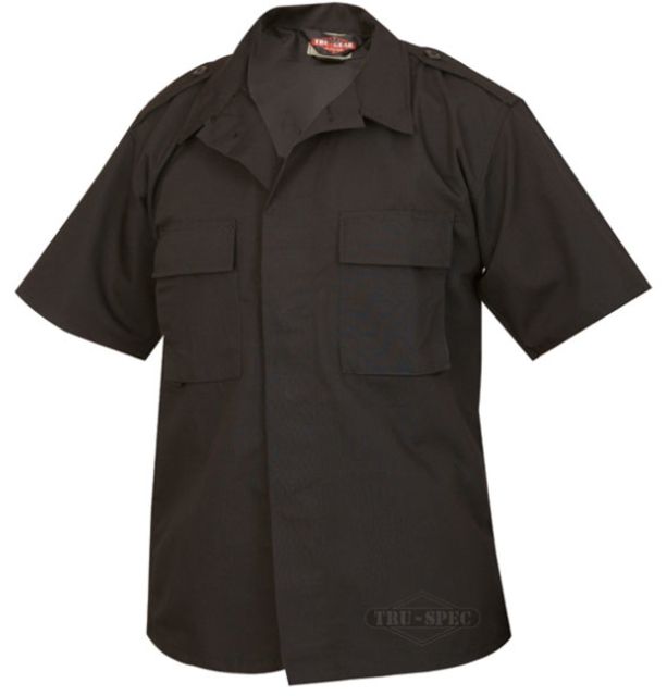 Tru-Spec Short Sleeve Tactical Shirt, Black, Extra Large, Reg Length 1000006