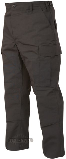 TRU-SPEC BDU 65/36 Poly/Co Rip Pants - Men's Black 3XL Long 1324028 - Tru-Spec