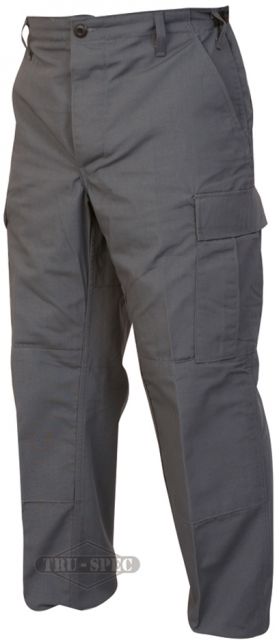 TRU-SPEC BDU 65/36 Poly/Co Rip Pants - Men's Charcoal Extra Large Long 1308026 - Tru-Spec