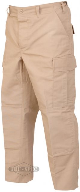 TRU-SPEC BDU 65/36 Poly/Co Rip Pants - Men's Khaki Large Long 1314025