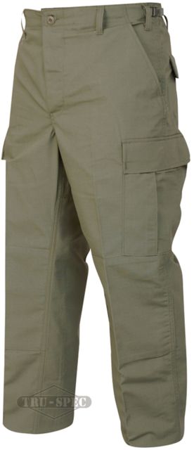 TRU-SPEC BDU 65/36 Poly/Co Rip Pants - Men's Olive Drab Medium Long 1318024 - Tru-Spec