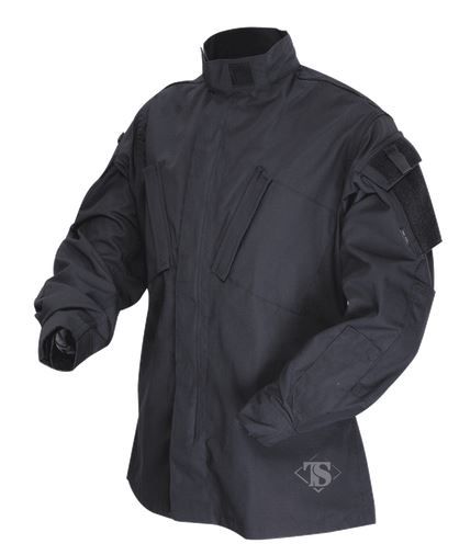 Tru-Spec TAC T.R.U.Shirts 50/50 Nylon/Cotton Rip-Stop Black XLarge Short - Tru-Spec