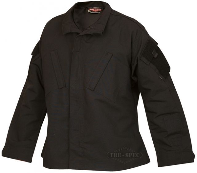 Tru-Spec Tactical Response Uniform Shirt - Men's 65/35 Poly/Cotton Rip Stop Black Extra Large Regular 1288006 - Tru-Spec