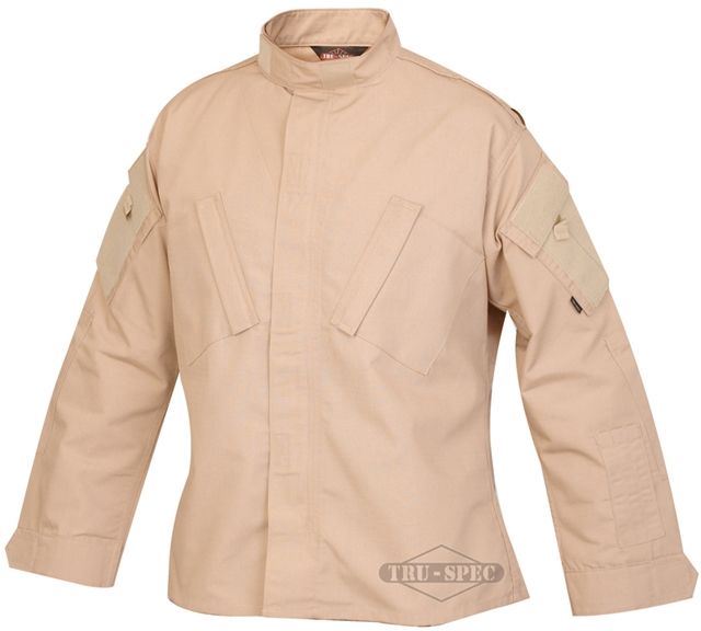 Tru-Spec Tactical Response Uniform Shirt - Men's 65/35 Poly/Cotton Rip Stop Khaki Extra Large Long - Tru-Spec