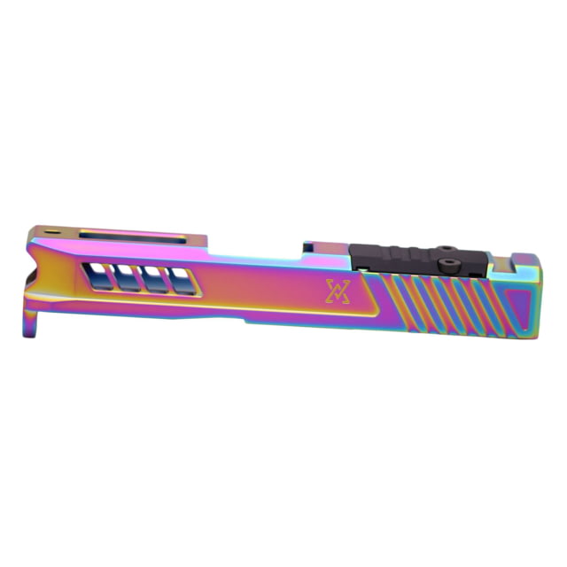 True Precision Axiom Slide Glock 43/43X 9mm Pistol Slide RMS Optic Cut & Cover Plate Rainbow - True Precision