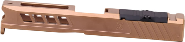 USED True Precision Glock 19 Gen 1-3 Axiom Pistol Slide w/RMR Optic Cut Copper Compact TP-G19S-C-RMR EDEMO1 Condition Parts Only/Salvage Defective - True Precision
