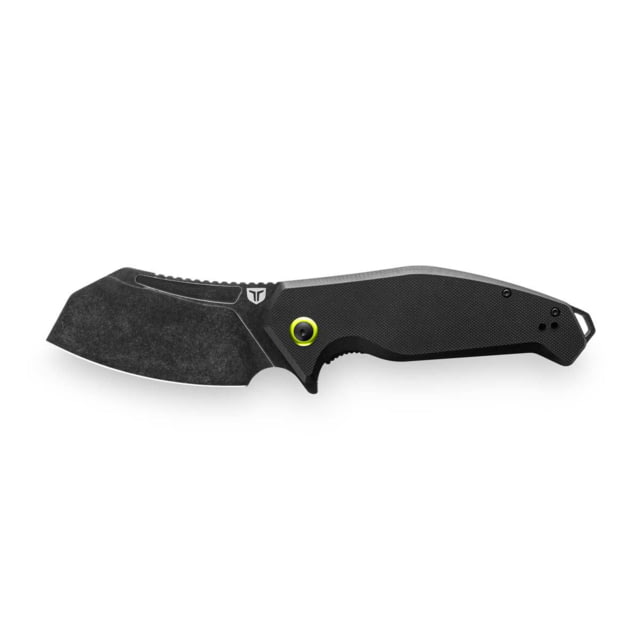 TRUE MAAR Folding Knife 3.5in D2 Steel Modified Cleaver G10 Black Handle Black