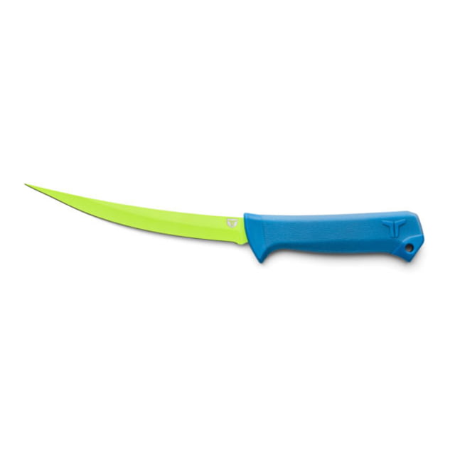 TRUE SYK Flex Fillet Knife 7in 9CR18MoV Stainless Steel Fillet Blue Handle Green
