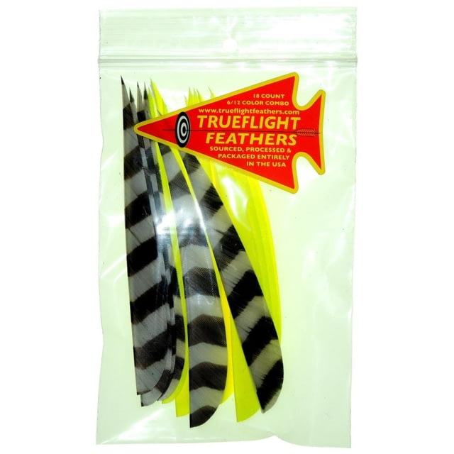 Trueflight Feather Combo Pack Barred/Chartreuse5in.LW Shield