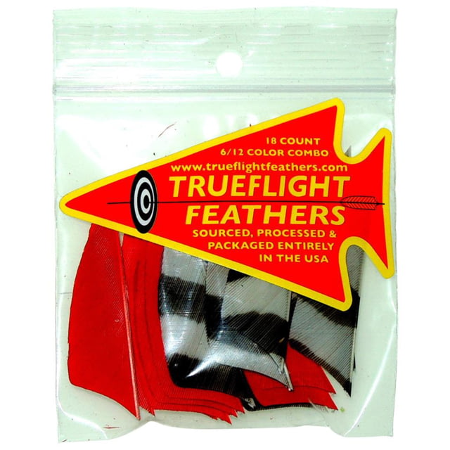 Trueflight Feather Combo Pack Barred/Red 2in. RW Shield Cut - Trueflight