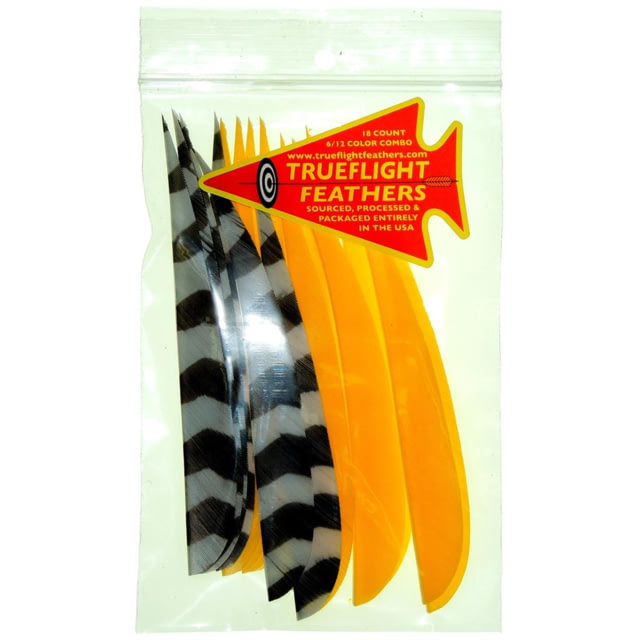 Trueflight Feather Combo Pack Barred/Yellow 5 in. LW Shield