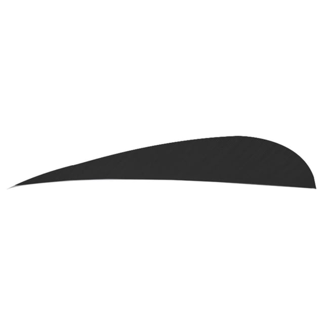 Trueflight Parabolic Feathers Black 5 in. RW 100 pk. - Trueflight