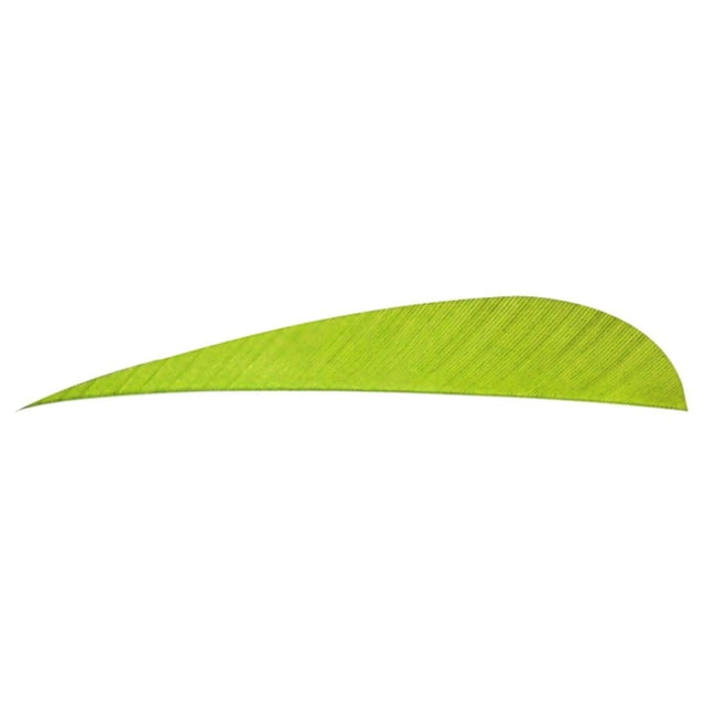 Trueflight Parabolic Feathers Chartreuse 4 in. RW 100 pk. - Trueflight