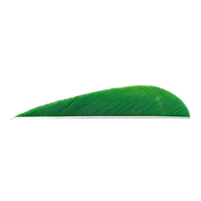 Trueflight Parabolic Feathers Green 3 in. RW 100 pk.