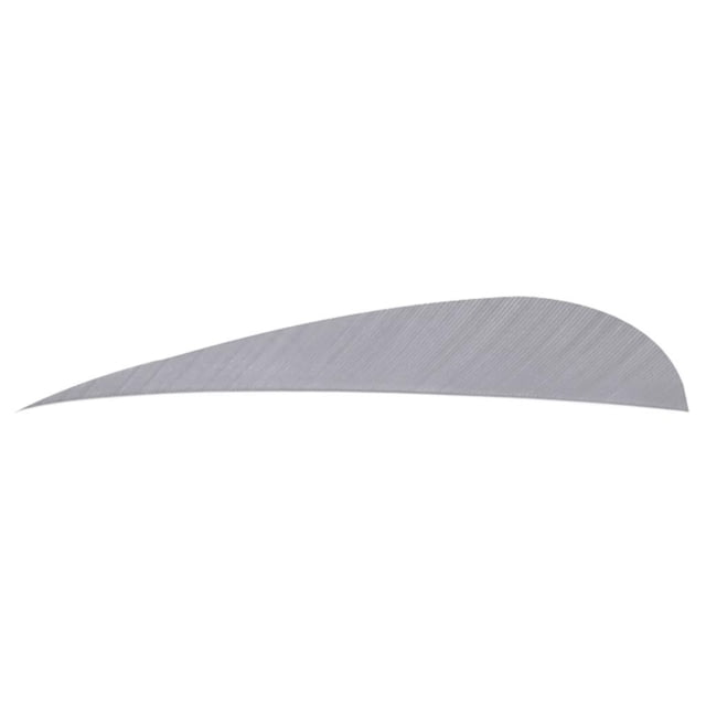 Trueflight Parabolic Feathers Grey 4 in. RW 100 pk. - Trueflight