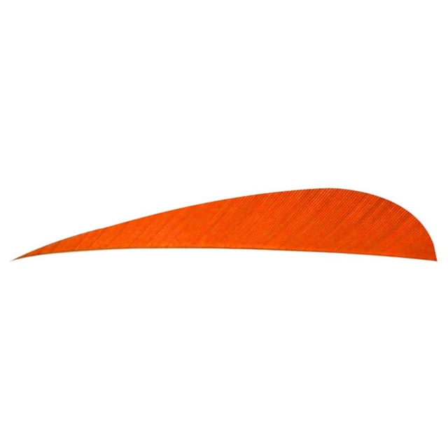Trueflight Parabolic Feathers Orange 5 in. RW 100 pk. - Trueflight