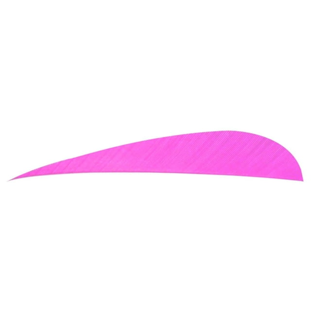 Trueflight Parabolic Feathers Pink 4 in. LW 100 pk. - Trueflight