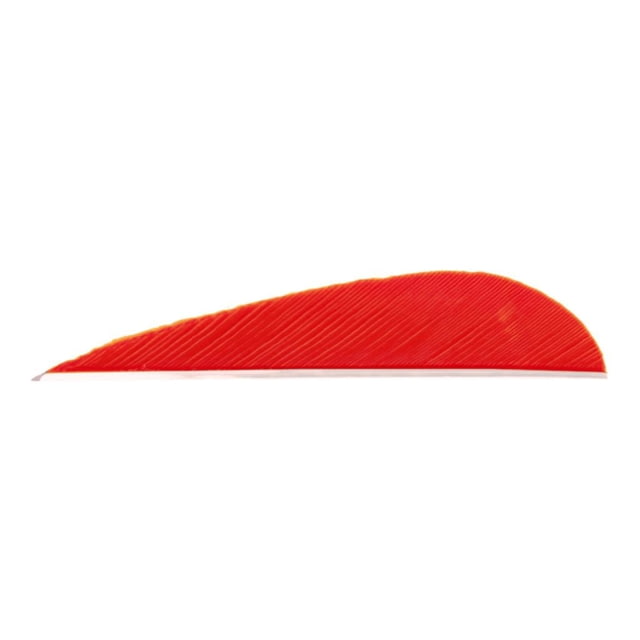 Trueflight Parabolic Feathers Red 3 in. RW 100 pk. - Trueflight