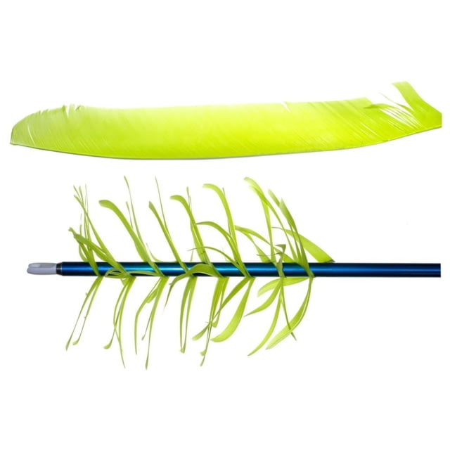 Trueflight Spiral Wrap Flu-Flu Feathers Chartreuse RW 100 pk. - Trueflight