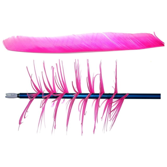 Trueflight Spiral Wrap Flu-Flu Feathers Pink RW 100 pk. - Trueflight