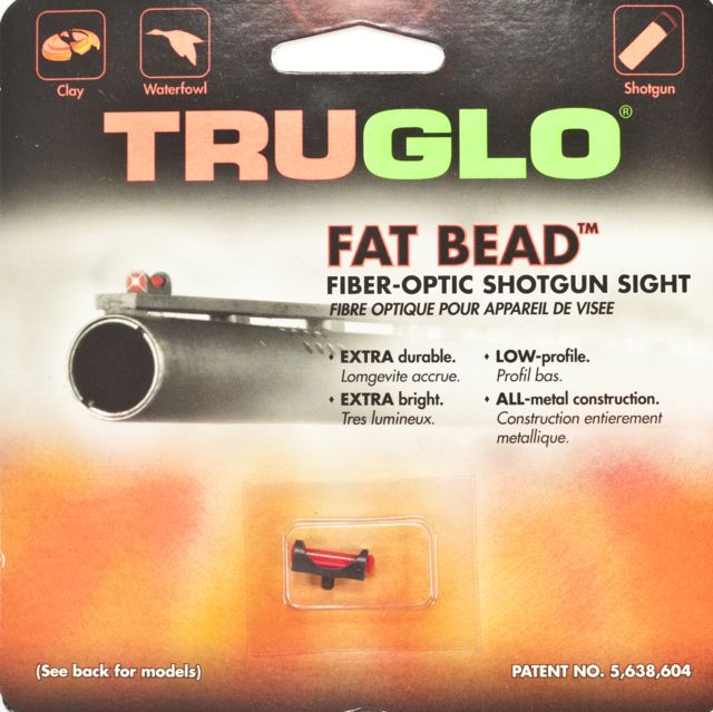 TruGlo Fat Bead Shotgun Replacement Sight Red 3-56 Thread