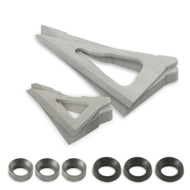 TruGlo Titanium X Broadhead Fixed Replacment Blades 4 Blade 3 pk Silver - Truglo