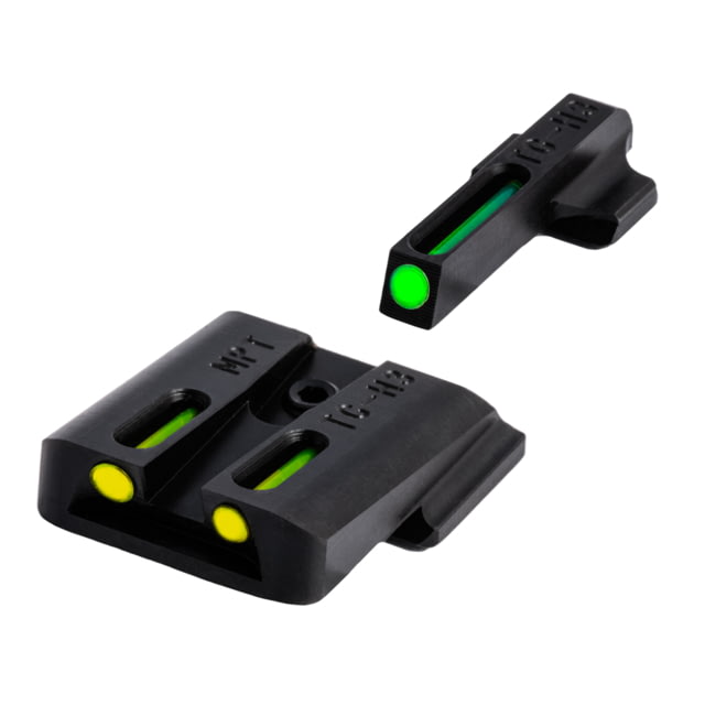 USED TruGlo Tritium Fiber Optic Brite-Site Handgun Sight For Smith and Wesson MP Front Green and Yellow Rear Sight TG-TG131MPTY - Truglo