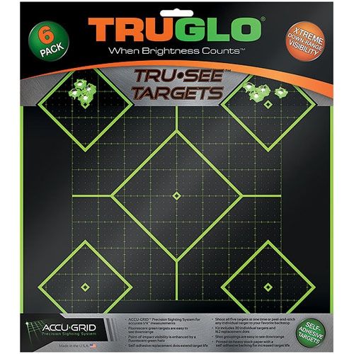USED TruGlo TRU-SEE Splatter Target 5-Diamond 12x12 6 Pack TG-TG14A6 EDEMO1 Used Condition Like New - Truglo