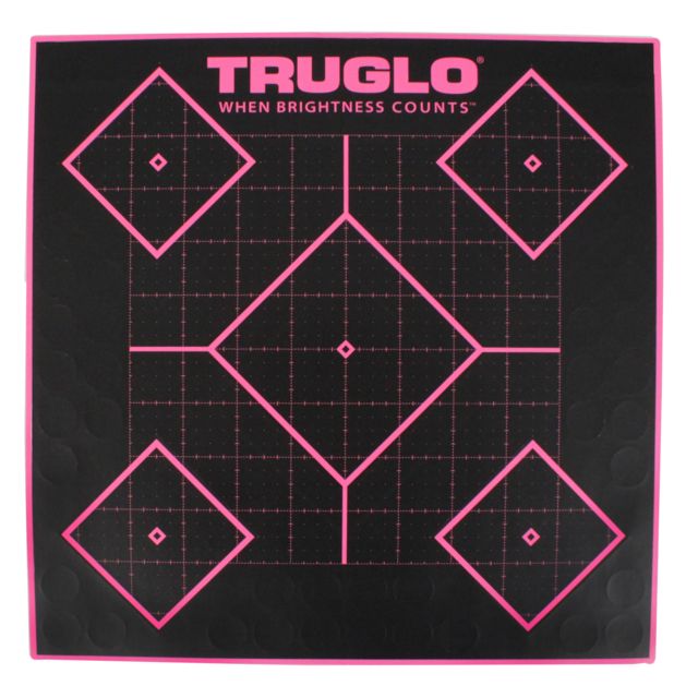 TruGlo TRU-SEE Splatter Target 5-Diamond 12x12 Pink 6 Pack TG