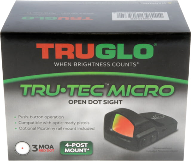USED TruGlo Universal Shotgun Rib Mount W/tru-tec Red Dot Sight Black 3 MOA  EDEMO1 Condition Parts Only/Salvage Defective - Truglo