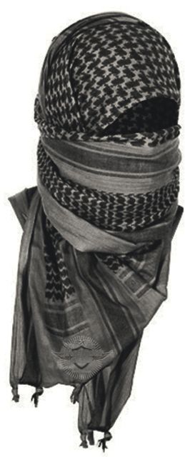 5 Star Shemagh Desert Scarf Grey/Black - Tru-Spec
